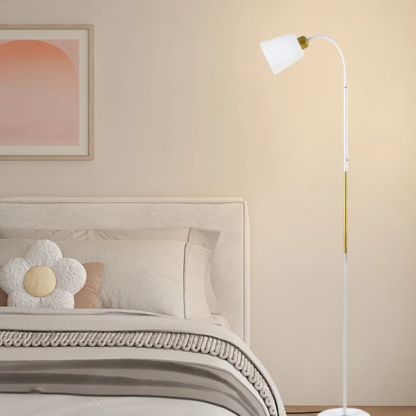 Modern Metal Geometric Black White Floor Lamp Living Room