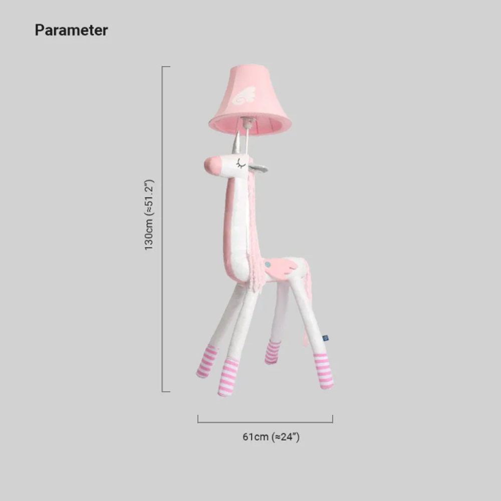 Nordic Metal Fabric Ergomonics Pink Floor Lamp Bedroom