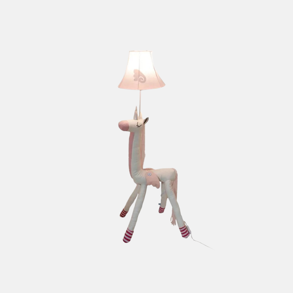 Nordic Metal Fabric Ergomonics Pink Floor Lamp Bedroom