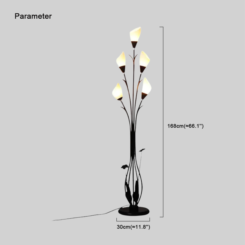 Designer Acrylic Dentifrice Black Floor Lamp Living Room