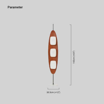 Modern Metal Resin Rectangular Brown Floor Lamp Bedroom