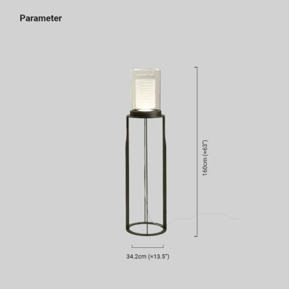 Industrial Metal Cylindrical Black Floor Lamp Living Room