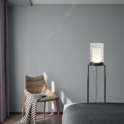 Industrial Metal Cylindrical Black Floor Lamp Living Room