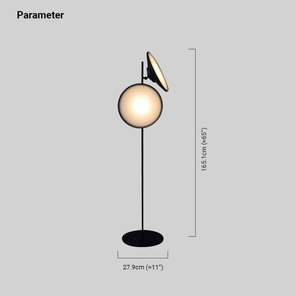 Modern Metal Hooded Black Floor Lamp Bedroom Living Room