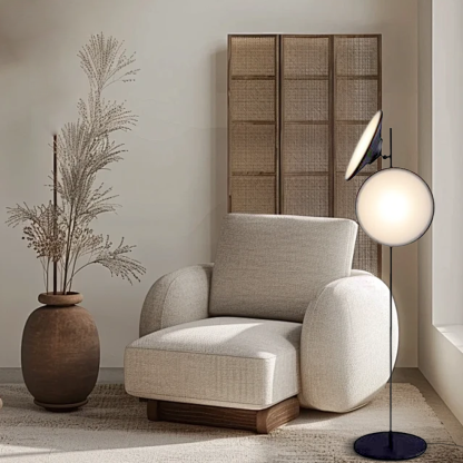 Modern Metal Hooded Black Floor Lamp Bedroom Living Room