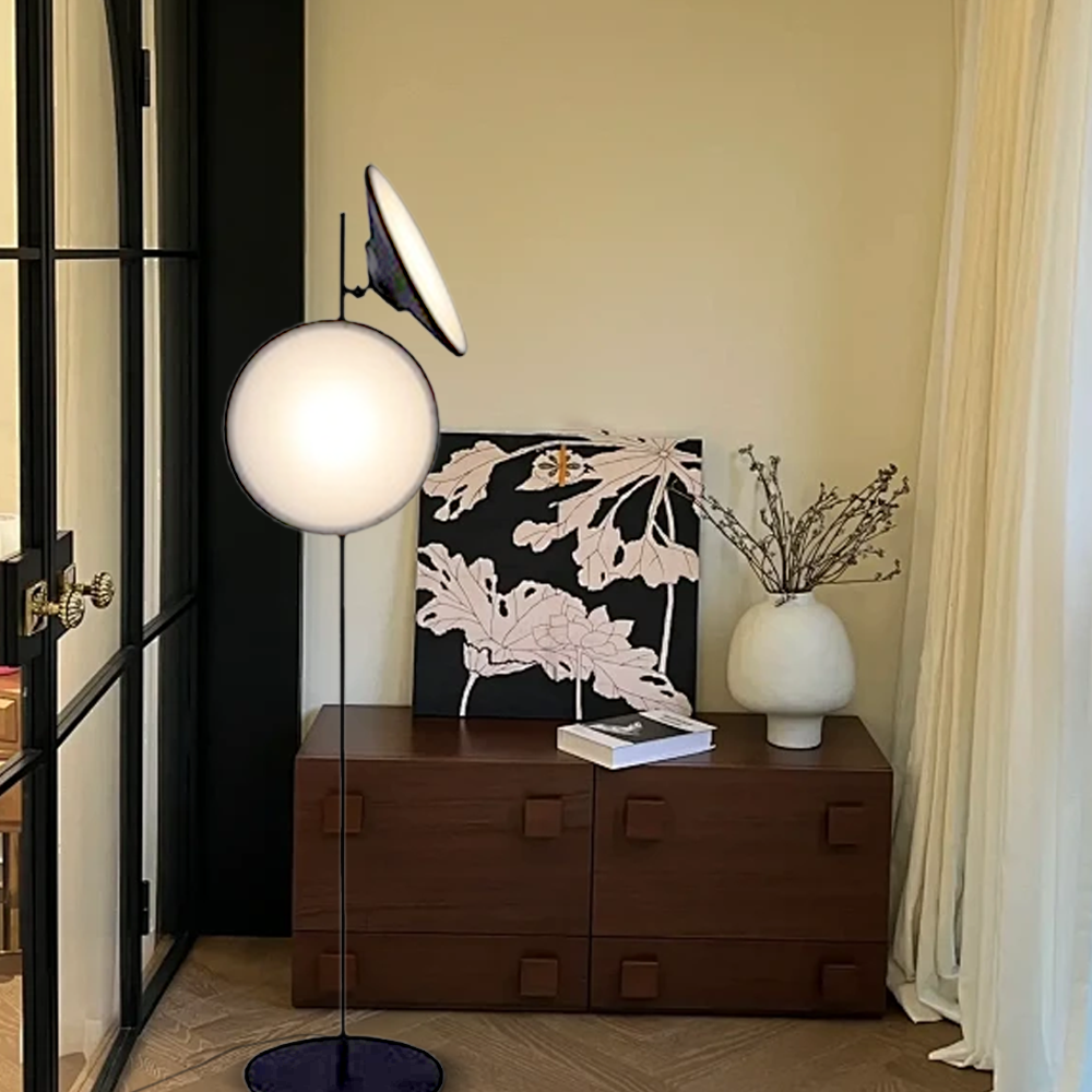 Modern Metal Hooded Black Floor Lamp Bedroom Living Room