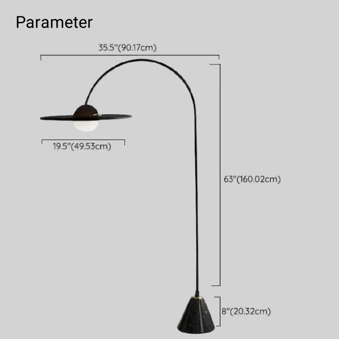 Nordic Metal Round Black Floor Lamp Living Room