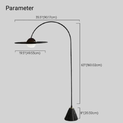 Nordic Metal Round Black Floor Lamp Living Room