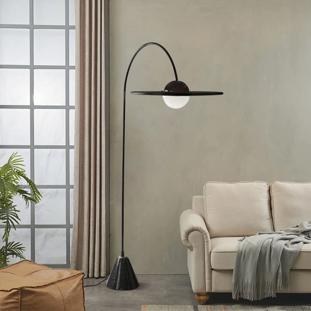 Nordic Metal Round Black Floor Lamp living Room
