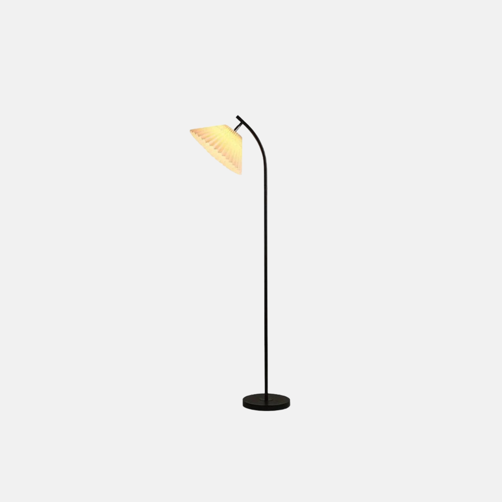 Nordic Metal Hooded Black/White Floor Lamp Bedroom