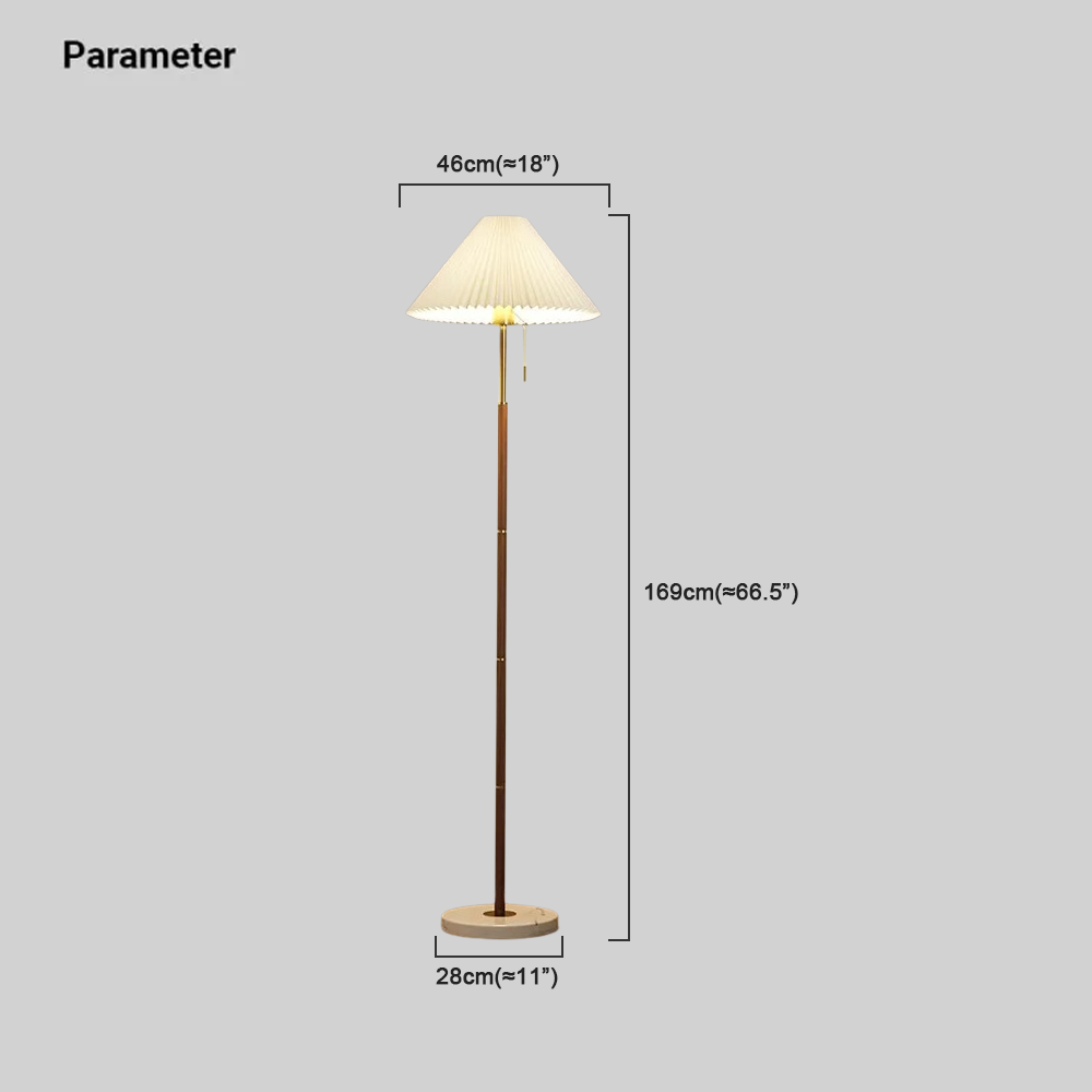 Vintage Metal Hooded White Floor Lamp Bedroom
