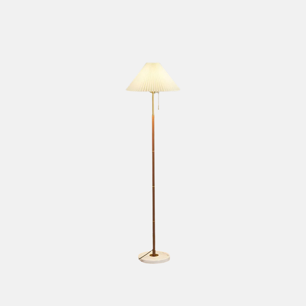 Vintage Metal Hooded White Floor Lamp Bedroom