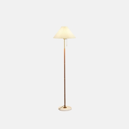 Vintage Metal Hooded White Floor Lamp Bedroom