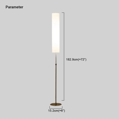 Minimalist Metal Cylindrical White Floor Lamp Living Room