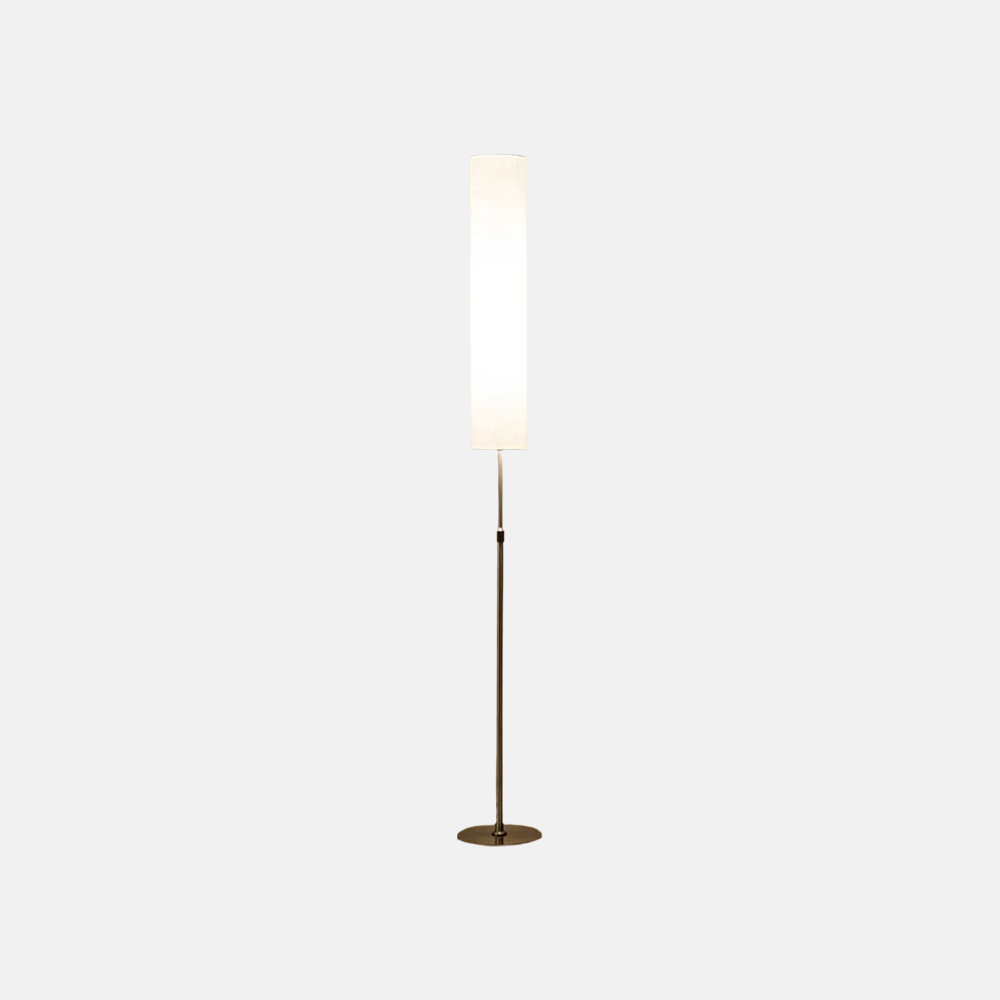 Minimalist Metal Cylindrical White Floor Lamp Living Room