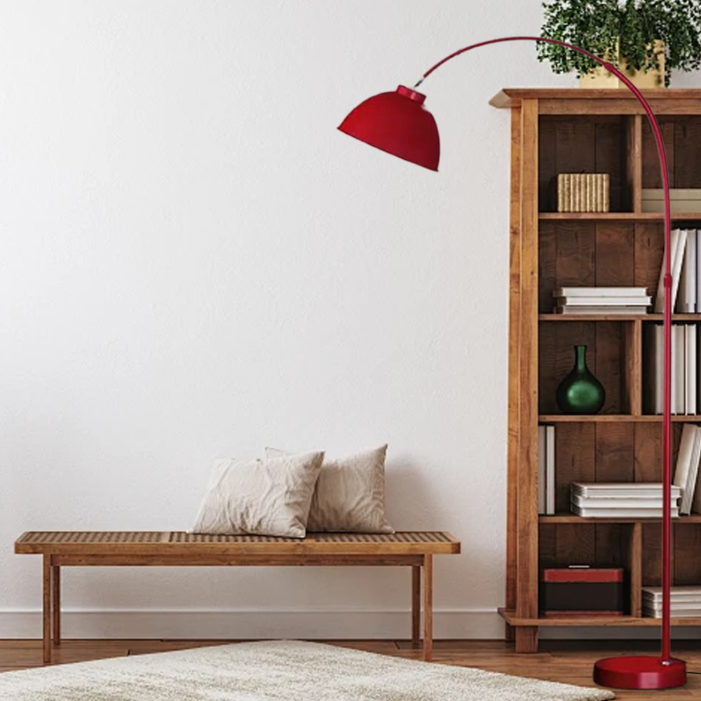 Morandi Metal Curved Black Yellow Floor Lamp Living Room