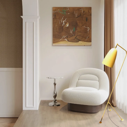 Modern Metal Linear Black Floor Lamp Living Room