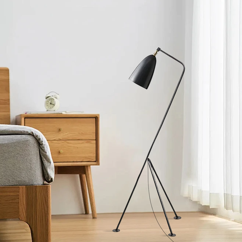 Modern Metal Linear Black Floor Lamp Living Room