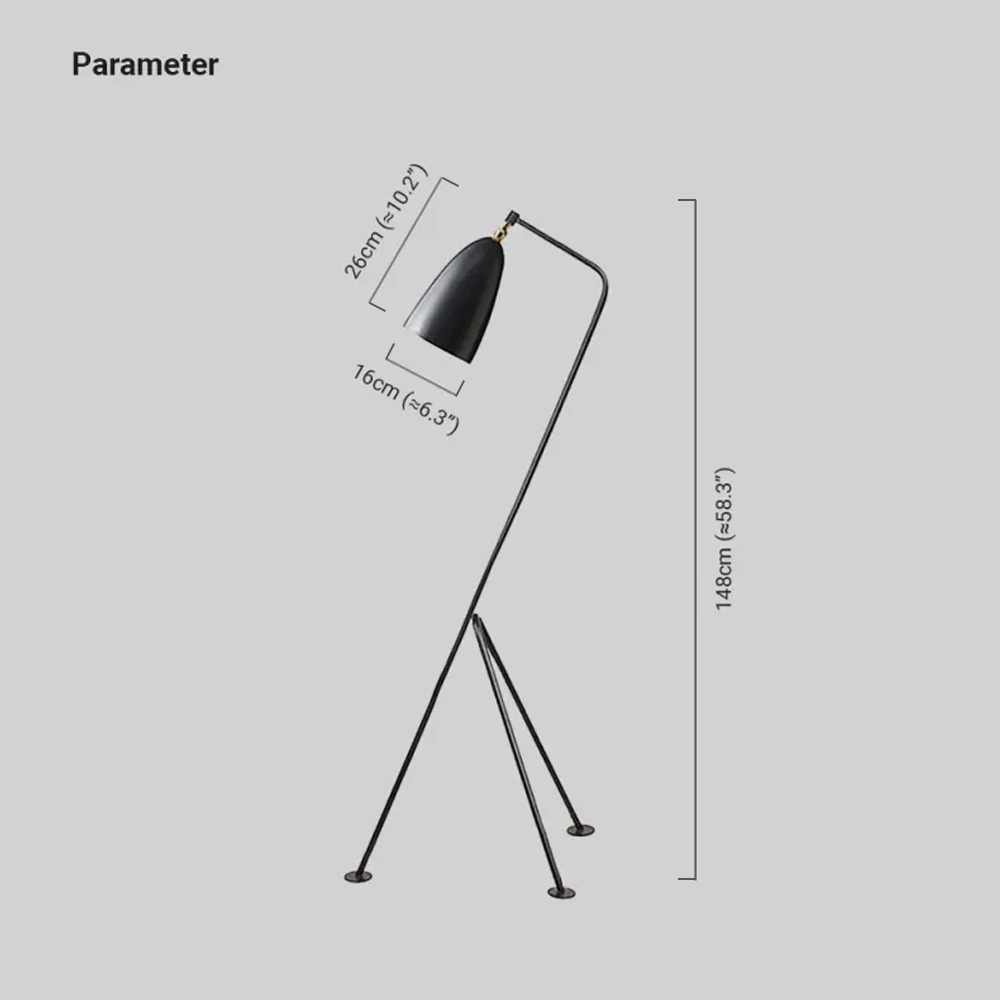 Modern Metal Linear Black Floor Lamp Living Room