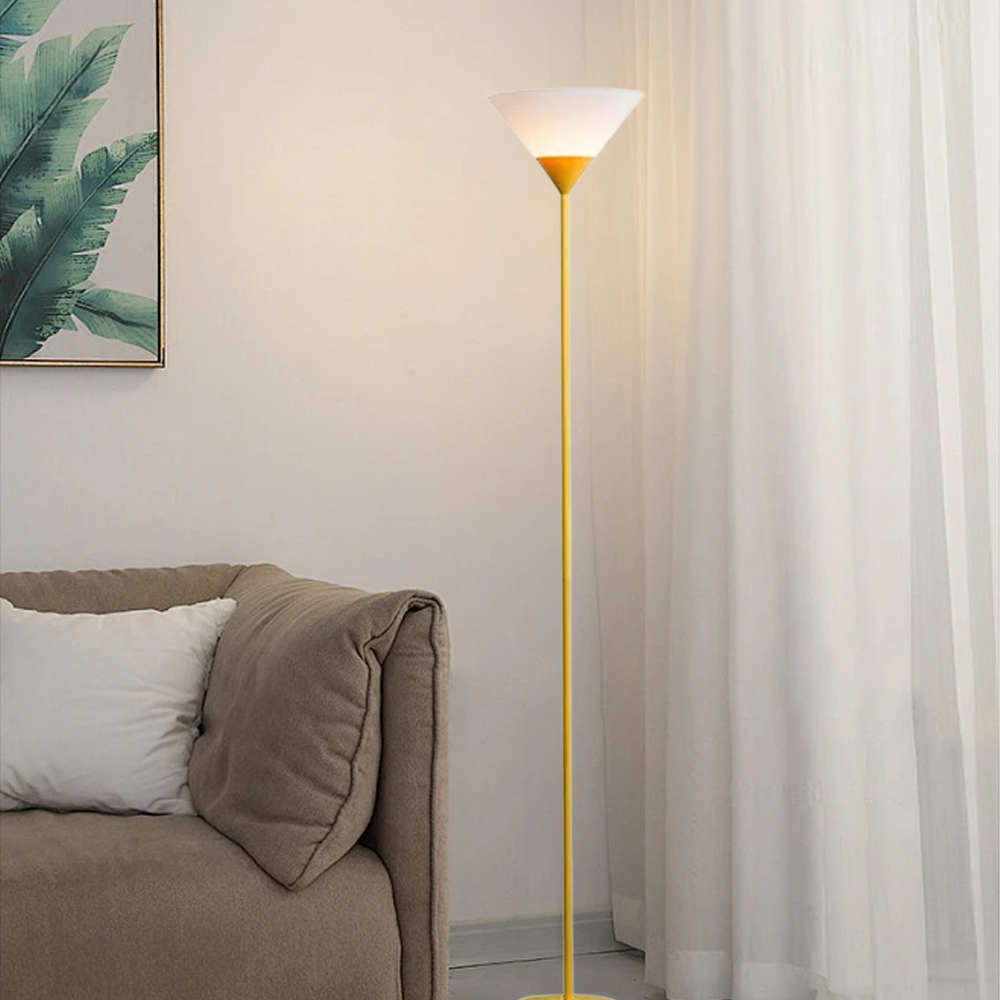 Modern Metal Acrylic Triangle Black Floor Lamp Living Room