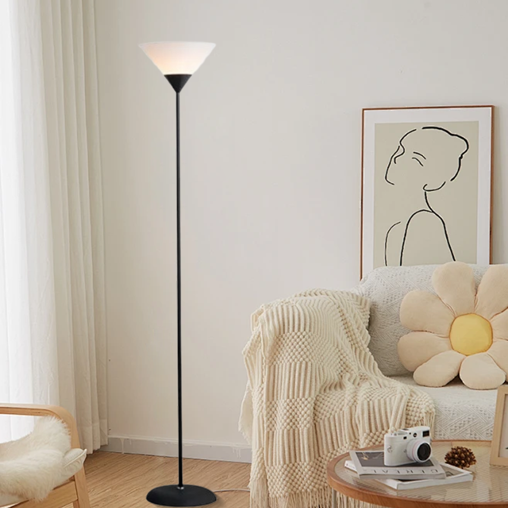 Modern Metal Acrylic Triangle Black Floor Lamp Living Room