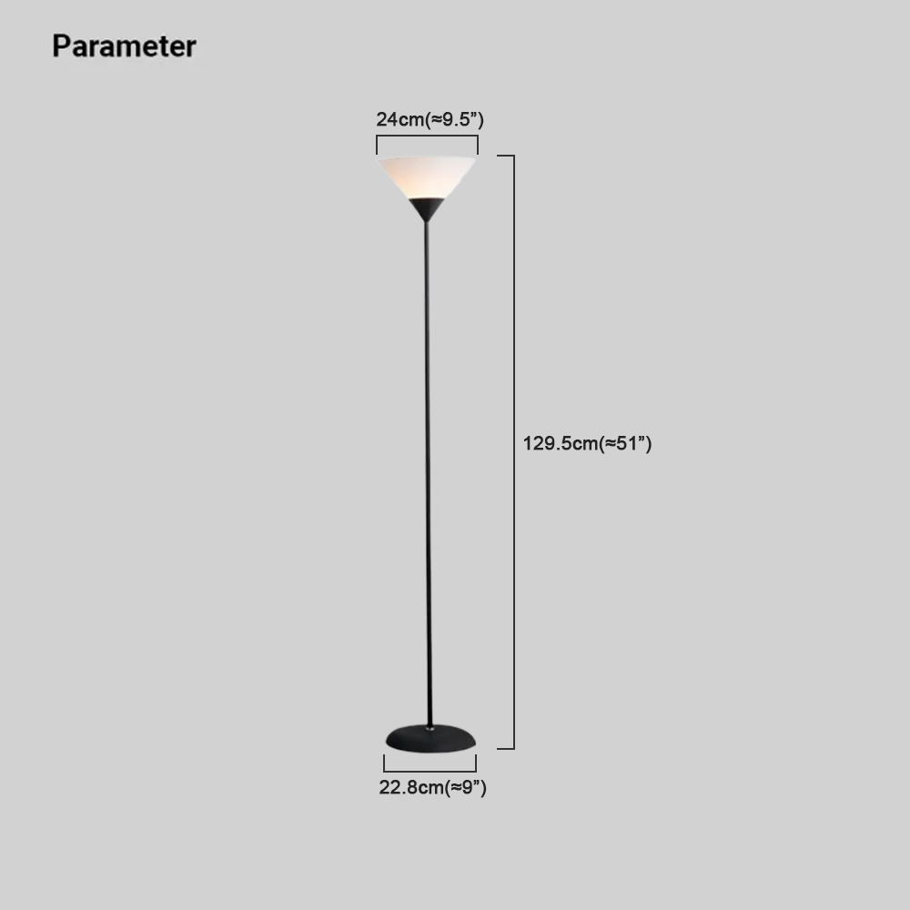 Modern Metal Acrylic Triangle Black Floor Lamp Living Room