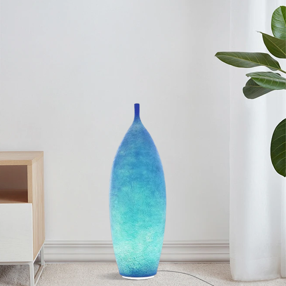 Art Deco Resin Bottle Yellow White Blue Bedroom Floor Lamp