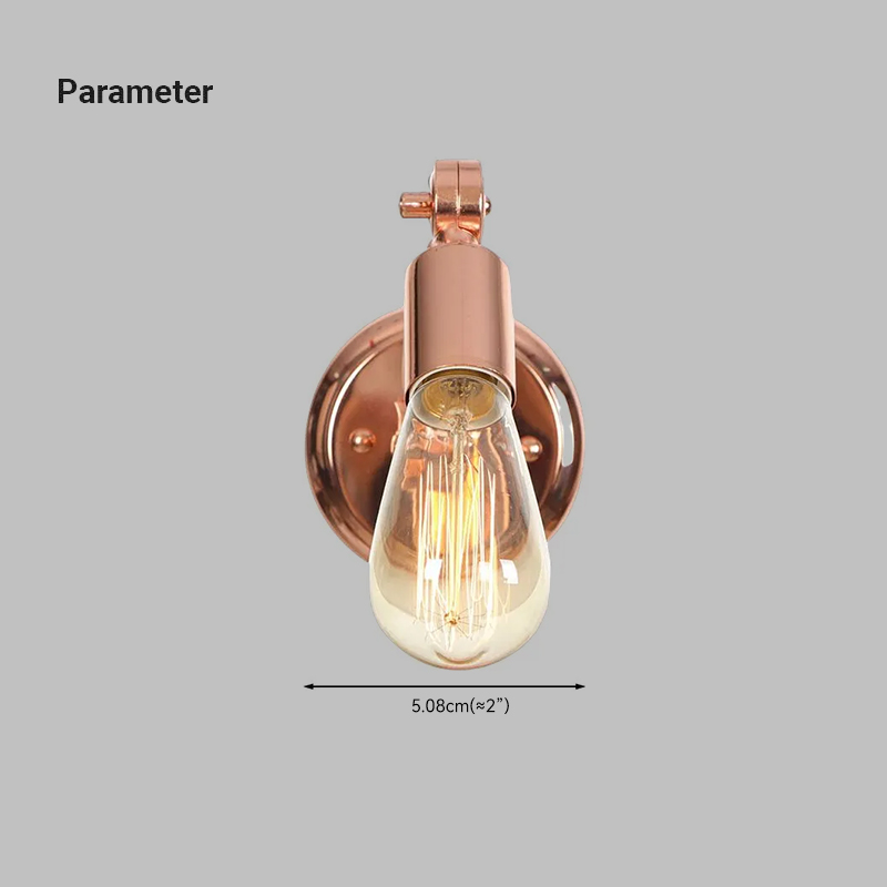 Modern Riofu Metal Elliptical Rose Gold Wall Lamp Bedroom