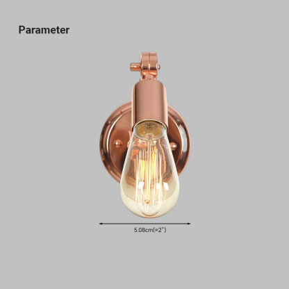 Modern Riofu Metal Elliptical Rose Gold Wall Lamp Bedroom