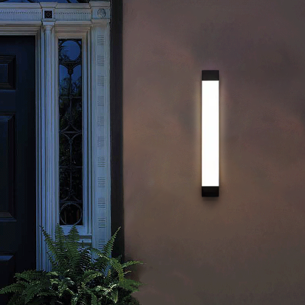 Modern Acrylic Rectangular Black Wall Lamp Terrace