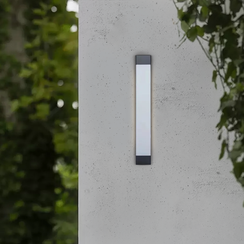 Modern Acrylic Rectangular Black Wall Lamp Terrace