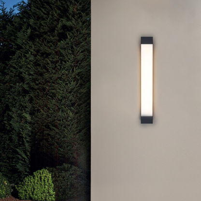 Modern Acrylic Rectangular Black Wall Lamp Terrace