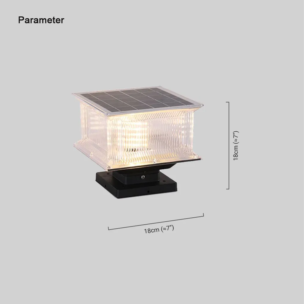 Modern Metal Rectangular Black Floor Lamp Garden Outdoor