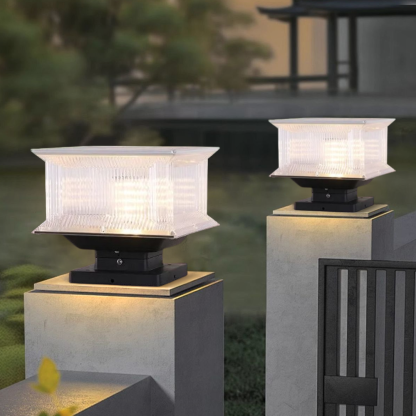 Modern Metal Rectangular Black Floor Lamp Garden Outdoor