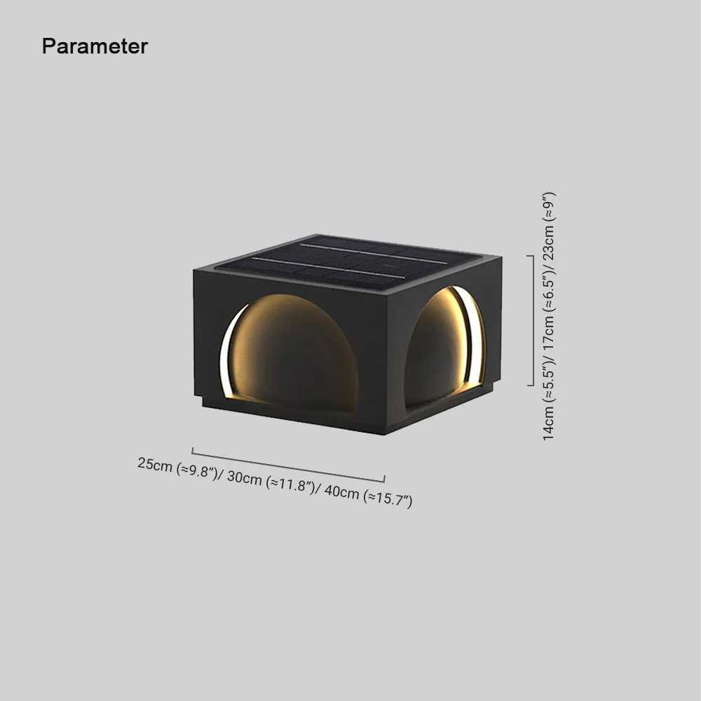 Modern Metal Rectangular Black Floor Lamp Garden Outdoor