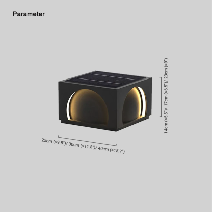 Modern Metal Rectangular Black Floor Lamp Garden Outdoor