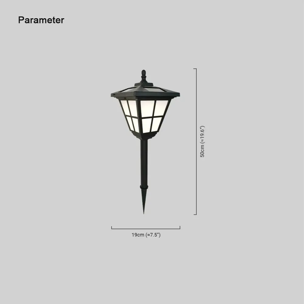 Retro Metal Acrylic Polygonal Black Outdoor Bollard Light Outdoor