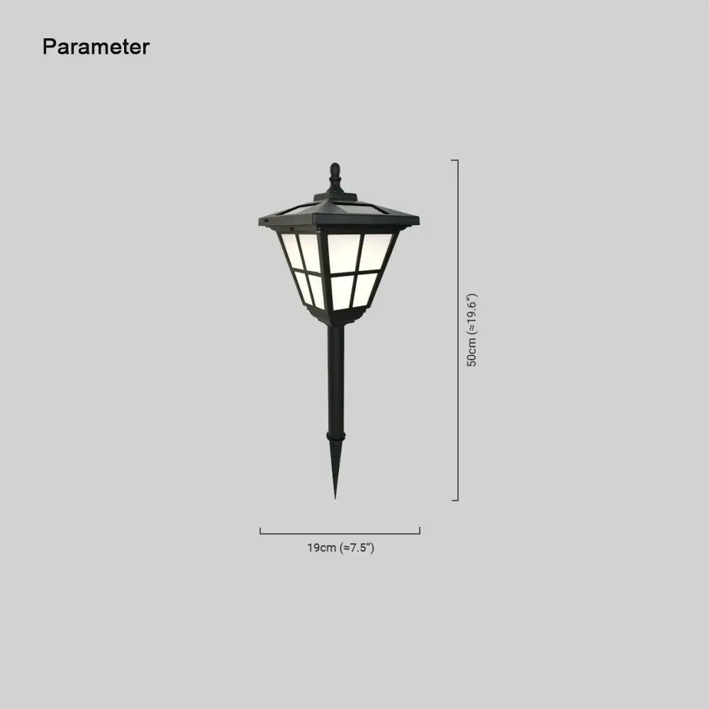 Retro Metal Acrylic Polygonal Black Outdoor Bollard Light Outdoor