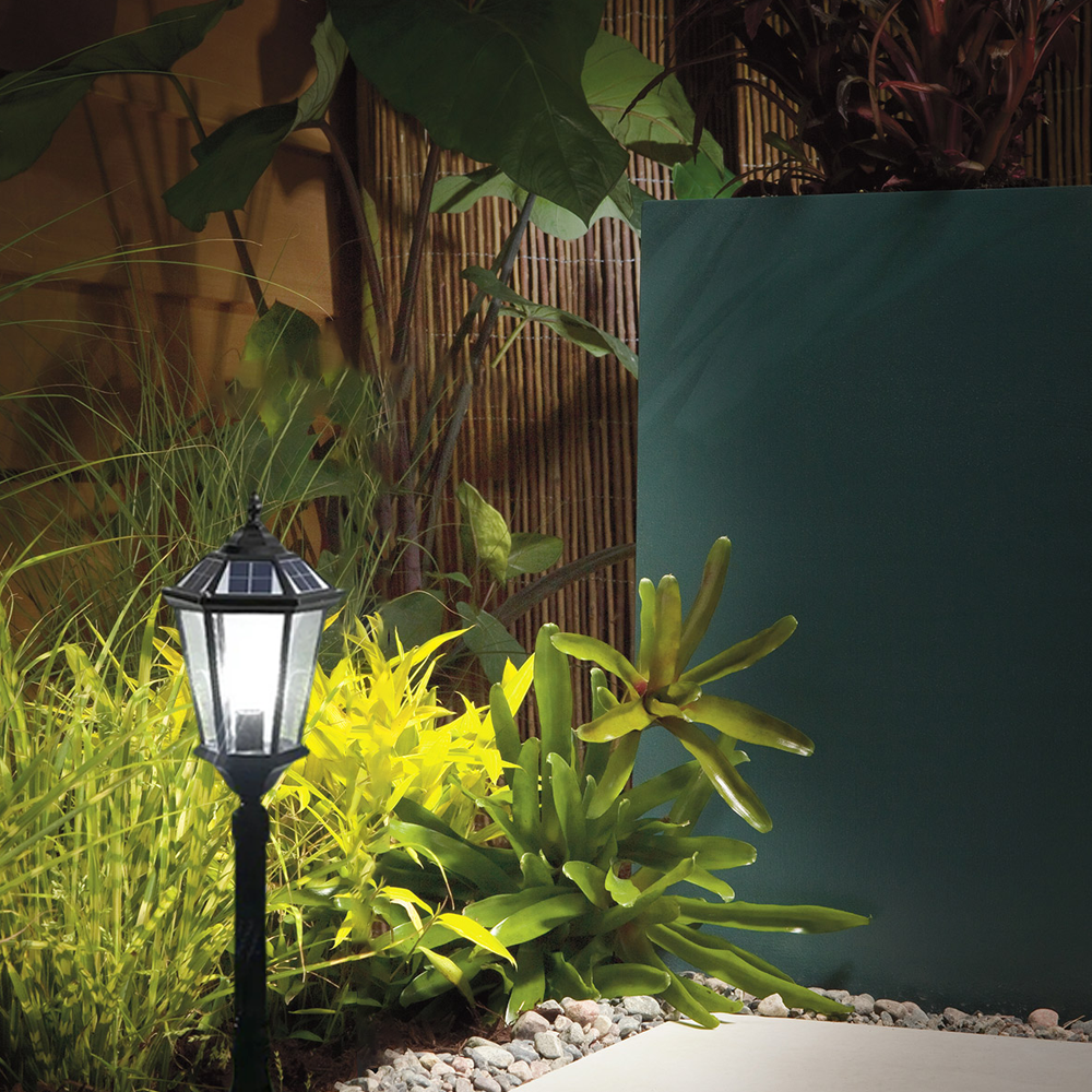 Modern Metal Glass Lantern Black Outdoor Light