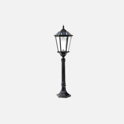 Modern Metal Glass Lantern Black Outdoor Light