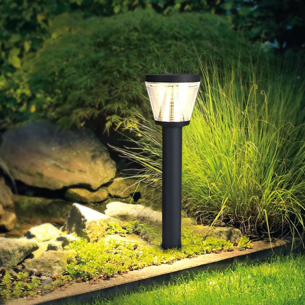 Modern Metal Triangles Black Floor Lamp Outdoor