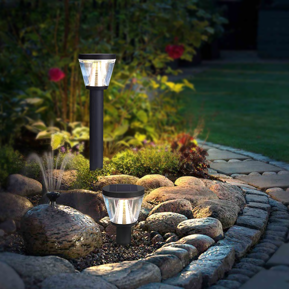 Modern Metal Triangles Black Floor Lamp Outdoor Aisle | Lgtly
