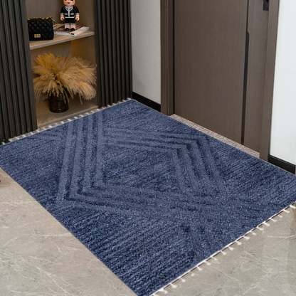 Ellie Riofu Polypropylene Blue Rug Bedroom