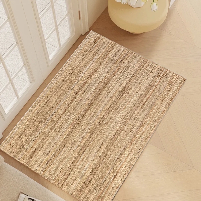 Braided Riofu Jute Natural Rug Bedroom