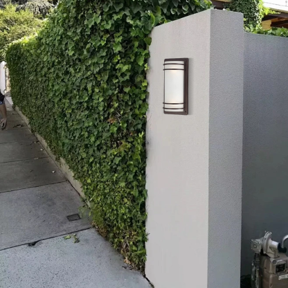 Industrial Bronze Opal Outdoor Wall Light Courtyard/Patio