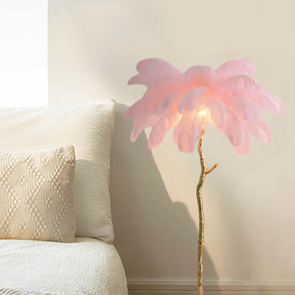 Art Deco Feather Dendritic Floor Lamp 10 Color Living Room