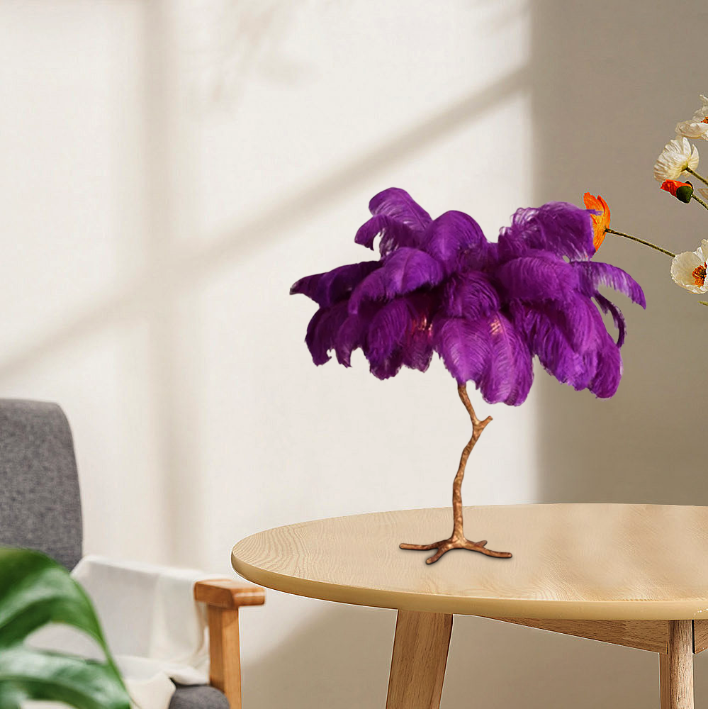 Art Deco Feather Dendritic Floor Lamp 10 Color Living Room