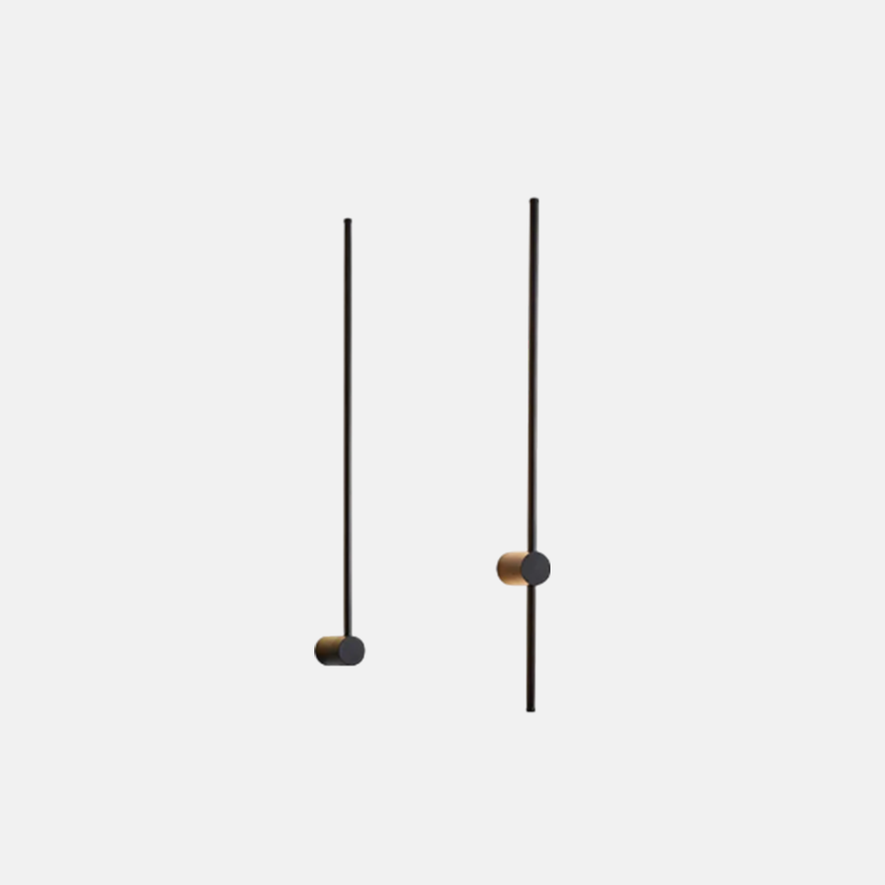 Minimalist Metal Acrylic Linear Black Outdoor Wall Lamp