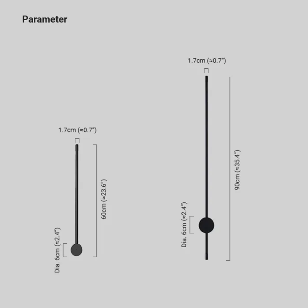 Minimalist Metal Acrylic Linear Black Outdoor Wall Lamp