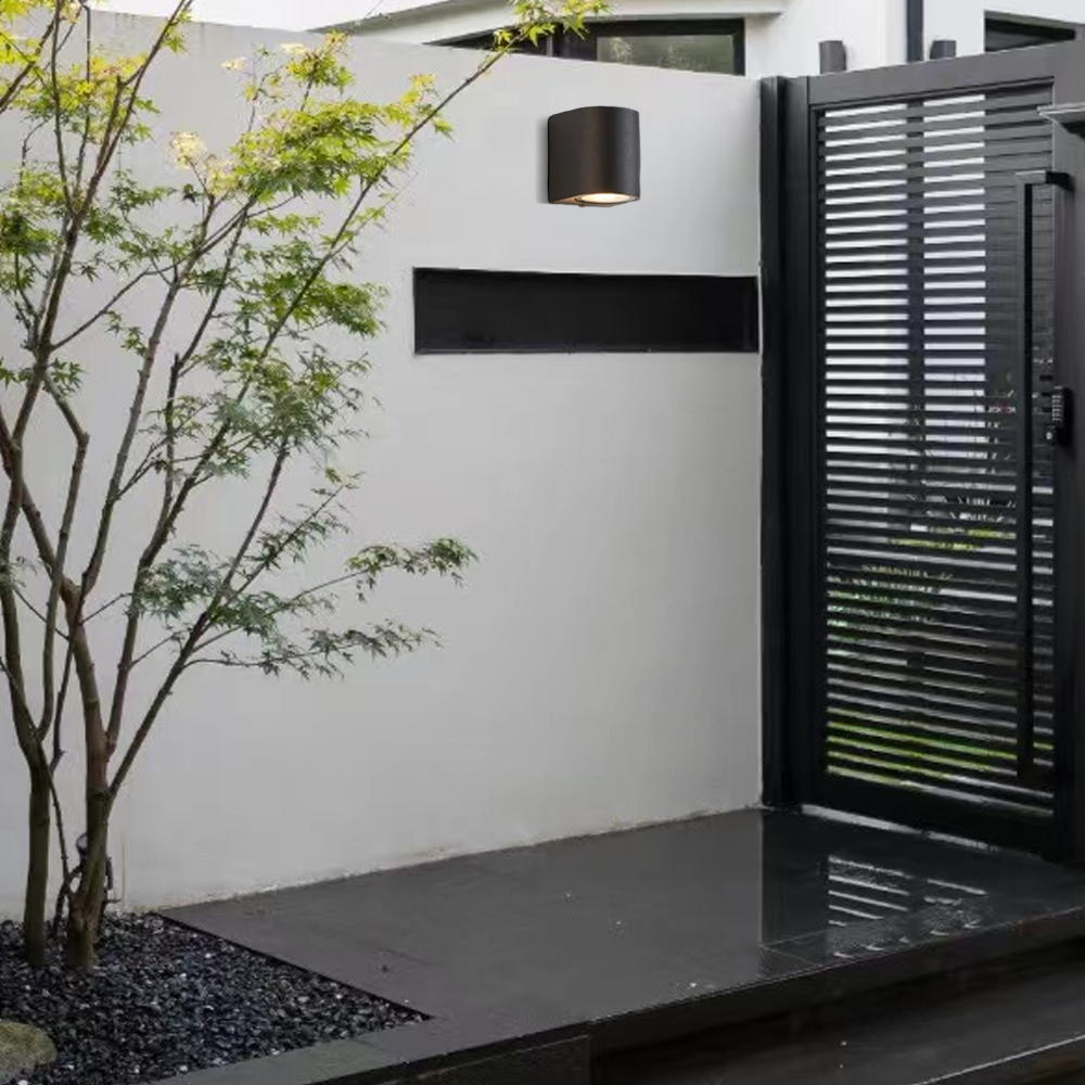 Minimalist Metal Square Black Outdoor Wall Lamp Garden